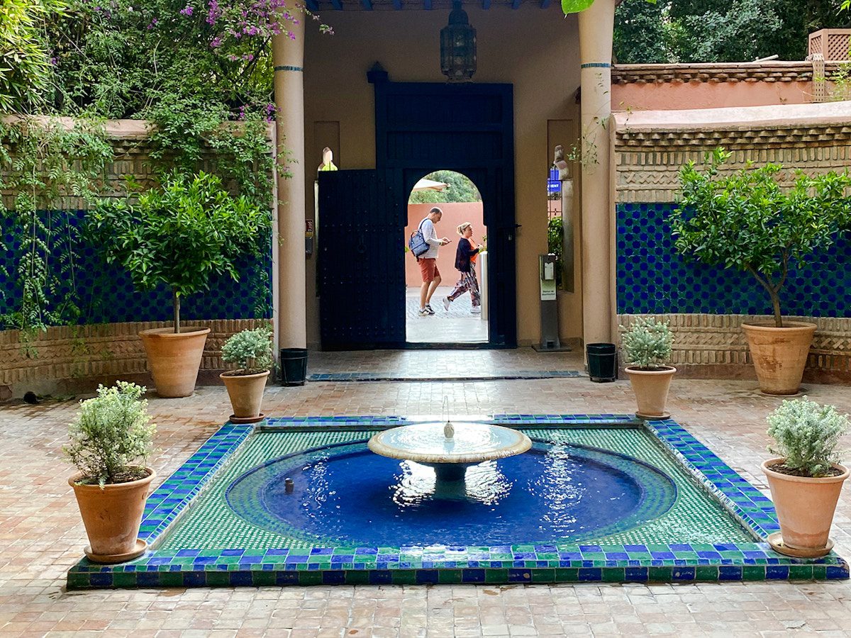 Courtyard fountain at Jardin Majorelle