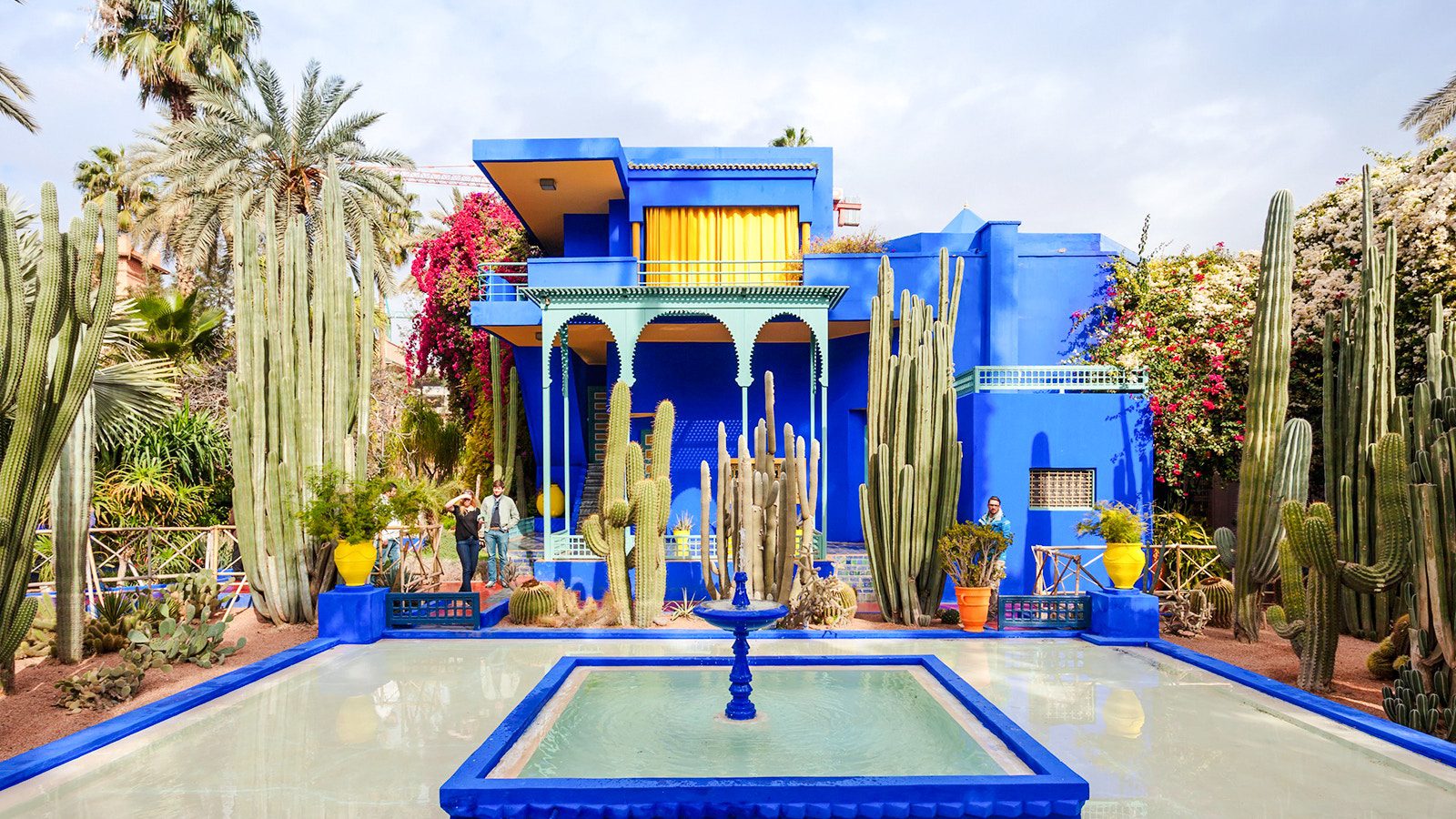 Jardin Majorelle blue villa and cactus garden