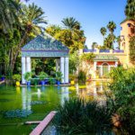 Jardin Majorelle colorful pots and garden